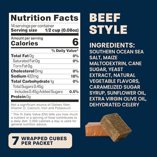 Massel Beef Style Bouillon Cubes | 10 x 7 Pack (70 Cubes) | Plant Based Broth & Soup Base | Low FODMAP, Gluten & Dairy Free, Vegan, No MSG
