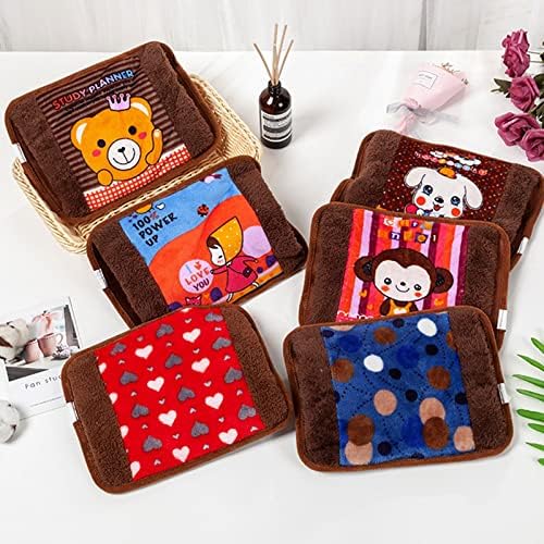 Rechargeable hot Water Bottle, Random Color, with high- Quality Plush Cover to Relieve Stress and Warm the Whole Body.