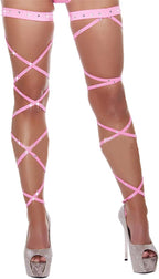 AIBEARTY Women Shiny Rhinestone Leg Wraps for Raves, Dancing, Music Festival