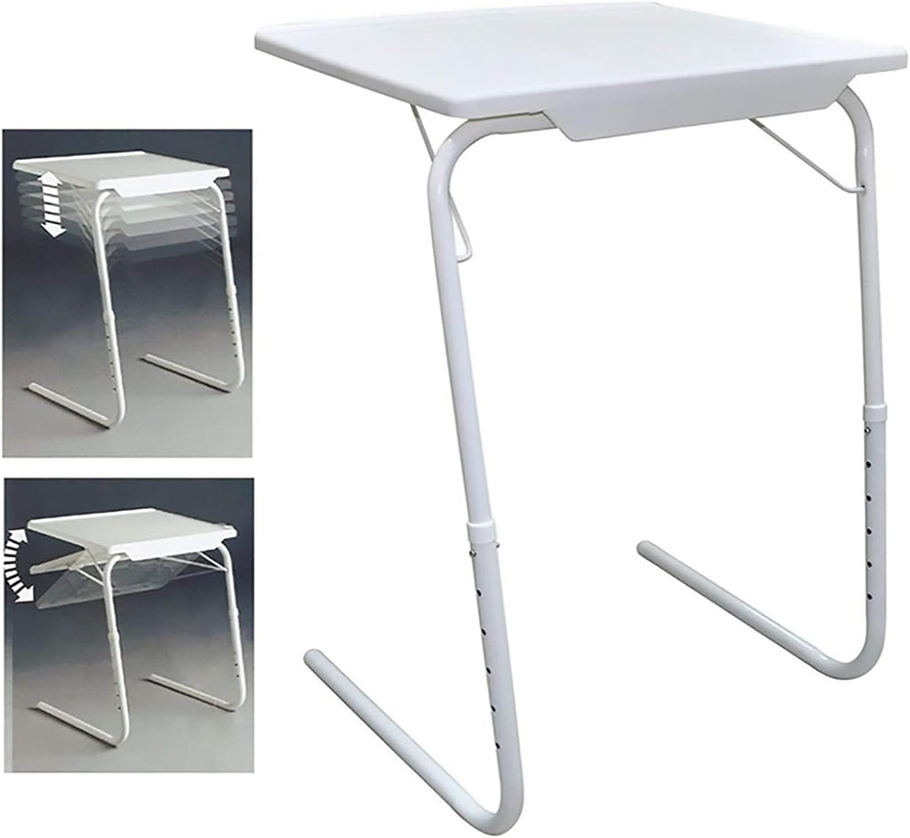 Over-Bed Tables, Side Table Portable Height Adjustable Folding Side Table for Sofa Bed Hospital Reading Dining