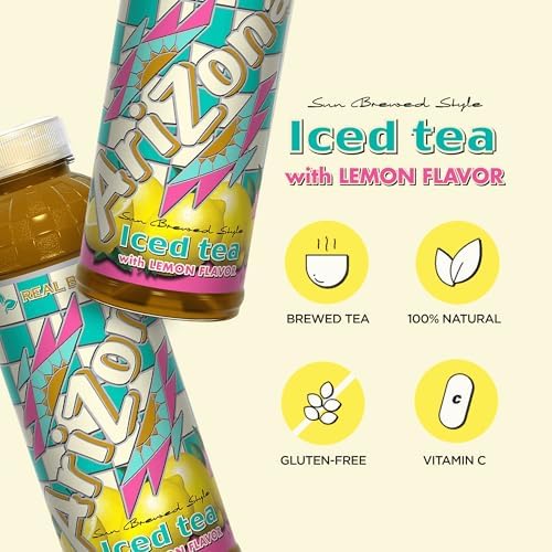 Arizona Tea, Premium Brewed Lemon Bottled Tea, 16 Fl Oz (Pack of 12)