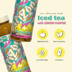 Arizona Tea, Premium Brewed Lemon Bottled Tea, 16 Fl Oz (Pack of 12)