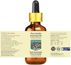 Pure Vanilla Essential Oil (Vanilla planifolia) with Glass Dropper Steam Distilled (Pack of Two) 100ml X 2 (6.76 oz)