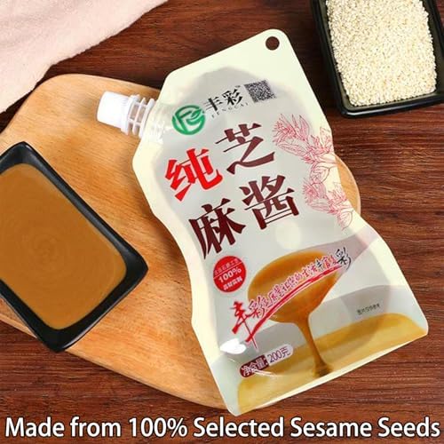 BKSUAIWU Pure Sesame Paste,200g/7.05oz,Creamy Sesame,Hotpot Dipping Sauce麻酱