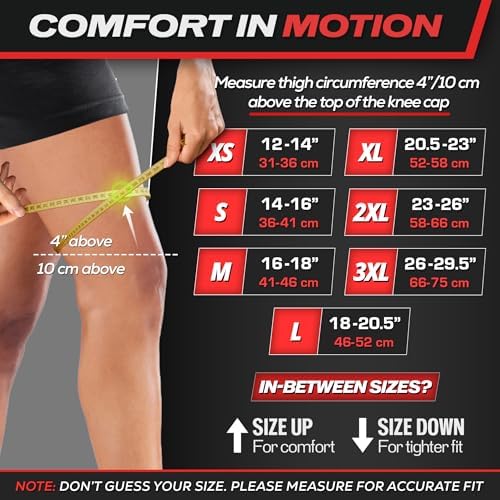 Rymora Knee Support Brace Compression Sleeves for Men and Women for Ligament Injury, Joint Pain Relief, Running, Arthritis, ACL, MCL, Sport