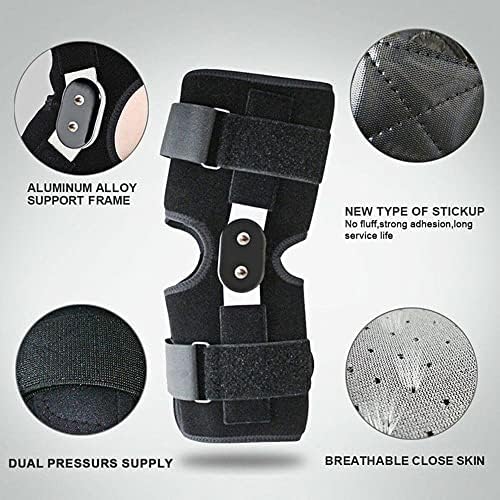 Adjustable Kneelet Knee Brace Patella Support Protector Alloy Hinged Sports Stabilizer Kneepad Wrap