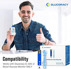 Glucoracy G-425-2 Blood Glucose Test Strips, 100 Counts Test Strips for Diabetes + 100 Counts Blood Lancets, Only for Glucoracy G-425-2 Meter Kit