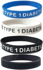 JOYID Blood THINNER Diabetic Type 1/2 Rubber Medical Alert ID Emergency Bracelet Warning Wristband Bracelets