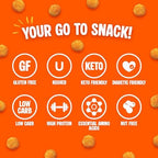 Twin Peaks Protein Puffs - (Nacho Cheese), Keto Friendly, Low Carb Snack (300g, 21g Protein, 2g Net Carbs, High Protein, Healthy Crunchy Snack).