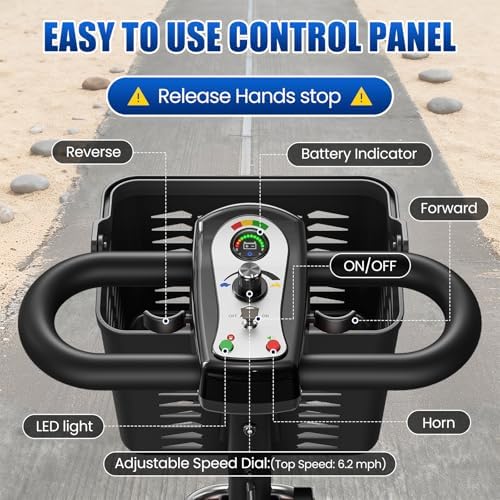 4 Wheel Electric Mobility Scooter for Adults and Seniors, 20 Miles Range Foldable Electric Scooter, Compact Heavy Duty Mobile for Travel with 330lb Capacity, Powered Electric Wheelchair, Silver