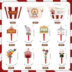 Hooqict 48 Pack Carnival Theme Party Decorations Circus Cupcake Toppers and Wrappers for Kids Boys Girls Circus Party Favors Carnival Birthday Cupcake Cake Decorations Supplies