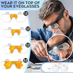 Magnifying Glass with Light 1.5X to 5.0X, Rechargeable Magnifying Glasses Head Magnifier, Lighted Magnify Glass with 4 Detachable Lenses, Magnifier Headset for Close Work Hobbies Jewelry