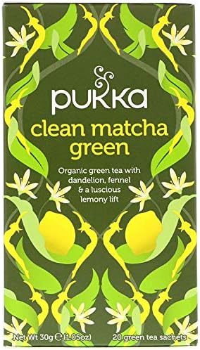 Pukka Organic Herbal Tea Clean Matcha Green 20 Tea Bags