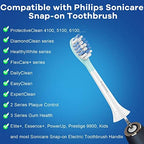 Replacement Head for Philips Sonicare ProtectiveClean 4100 5100 6100 DiamondClean 9500 ExpertClean 7500 FlexCare HealthyWhite Electric Sonic Toothbrush C3 G3 W3 C2 G2 C1 Brush, White, 4 Pcs