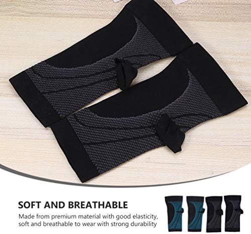 EXCEART 2pairs Elastic Compression Ankle Support Socks for Plantar Relief Comfortable Fit for Running Walking Fitness and More