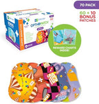 Opthopatch Kids Eye Patches with Extra Hypoallergenic Acrylic Adhesive, 70 Breathable Patches for Amblyopia & Lazy Eye, Fun Boy-Friendly Designs, 2 Rewards Chart Included by Defined Vision