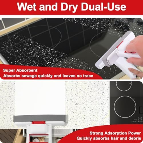 XANGNIER 2026 New Mini Foldable Desktop Mop,Small Portable Self-Squeeze Sponge Mops Wet and Dry Use,Mini Cleaning Supplies Tool for Kitchen Counter,Small Spaces,Bathroom,Desk,Glass,Office,Travel,1Pcs
