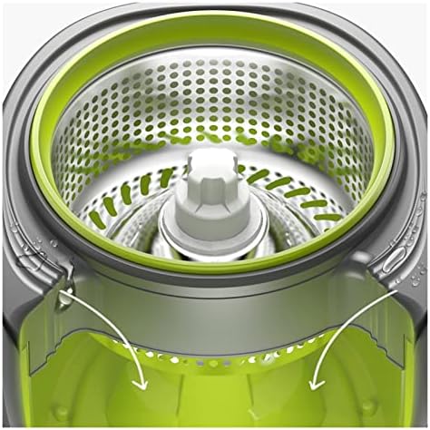 Spin Mop and Bucket Set Spin Mop Bucket with Wringer Set, Stainless Steel Adjustable Handle, for Home Kitchen Floor Cleaning Microfiber Spin Mop