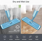7 Count Reusable Microfiber Mop Pads for Swiffer PowerMop - MEXERRIS Microfiber Wet Pads Refills PowerMop Pads Machine Washable Hard Wood Floor Mop Pads Replacement for 13''-15'' Spray Wet Mops