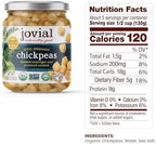 JOVIAL Organic Chickpeas In Glass Jar, 13 OZ
