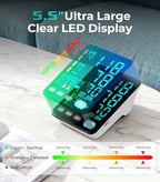 Blood Pressure Monitor, Automatic Upper Arm Blood Pressure Monitors for Home Use, 2 Blood Pressure Machine Cuff(9-17in & 13-21in) with Large LED Backlit Display, 3x199 Reading Memory Users White
