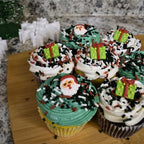 Christmas Holidays Edible Cake Decorations - Candy or Cupcake Topper - 15 Count Santa Face