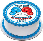 Boxing Gloves - Edible Cake Topper - 6" round