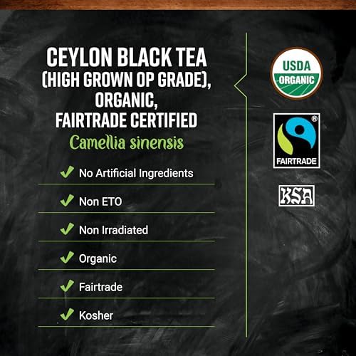 Frontier Co-op Organic Ceylon Black Tea, 1-Pound Bulk, High-Grown Orange Pekoe, Medium-Strong Tea Body, Kosher, Fair Trade
