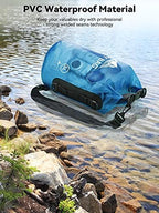 HEETA Dry Bag Waterproof for Women Men, 5L/10L/20L/30L/40L Roll Top Lightweight Dry Storage Bag Backpack with Phone Case for Travel Swimming Boating Kayaking Paddle Board Camping Beach Accessories