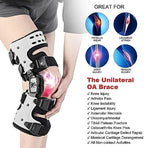 OA Unloader Knee Brace - Arthritis Pain Relief, Osteoarthritis, Bone on Bone Knee Joint Pain, Cartilage Defect Repair, Avascular Necrosis Hinged, Lateral Degeneration (White Right)
