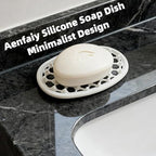 2 Pack Soap Dish for Shower, Non-Slip Silicone Bar of Soap Holder Saver Pad with Efficient Drainage Holes, Bar Soaps Saver for Shower Niche/Shelf, Bathtub, Bathroom Sink, Kitchen Counter