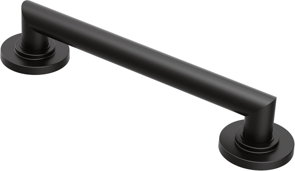 Moen YG0812BL Bathroom Safety 12-Inch Stainless Steel Modern Bathroom Grab Bar