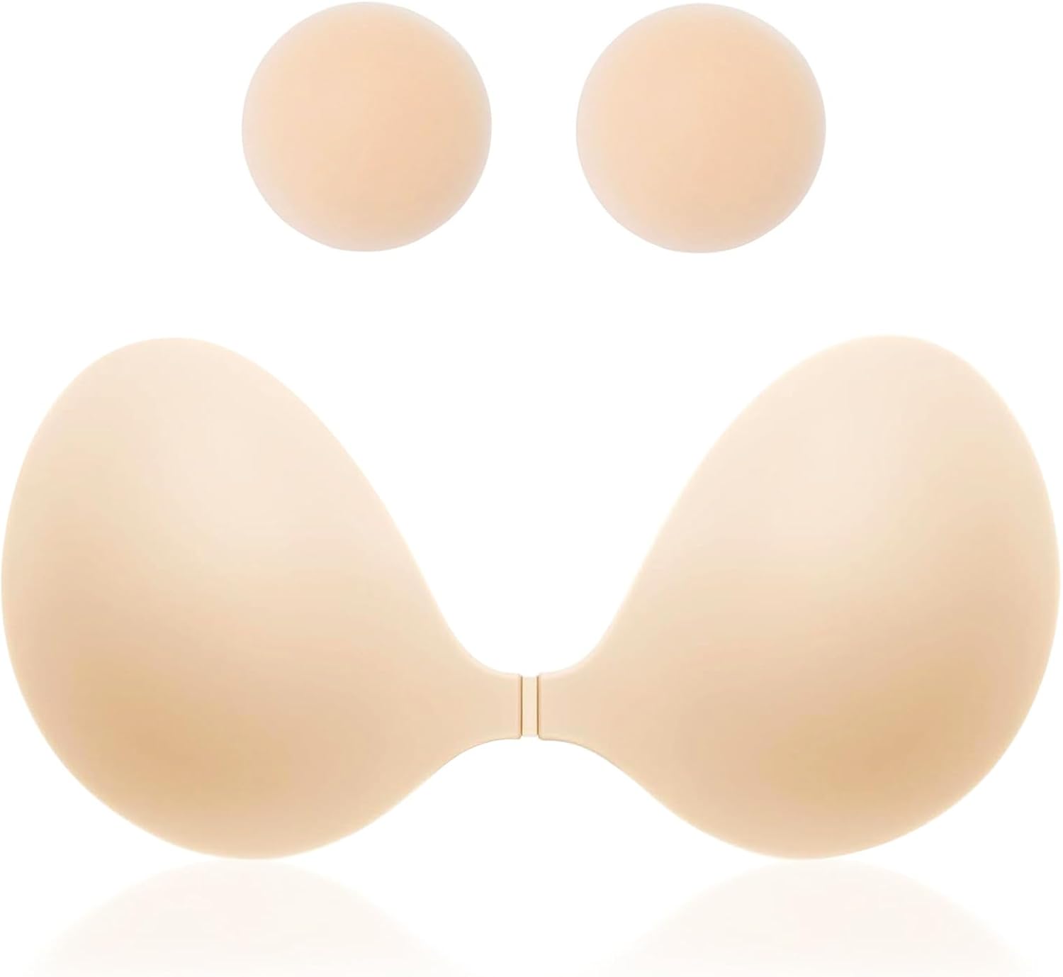 MITALOO Seamless Adhesive Bra Sticky Strapless Invisible Push up Bras Silicone Backless Nipple Cover for Women