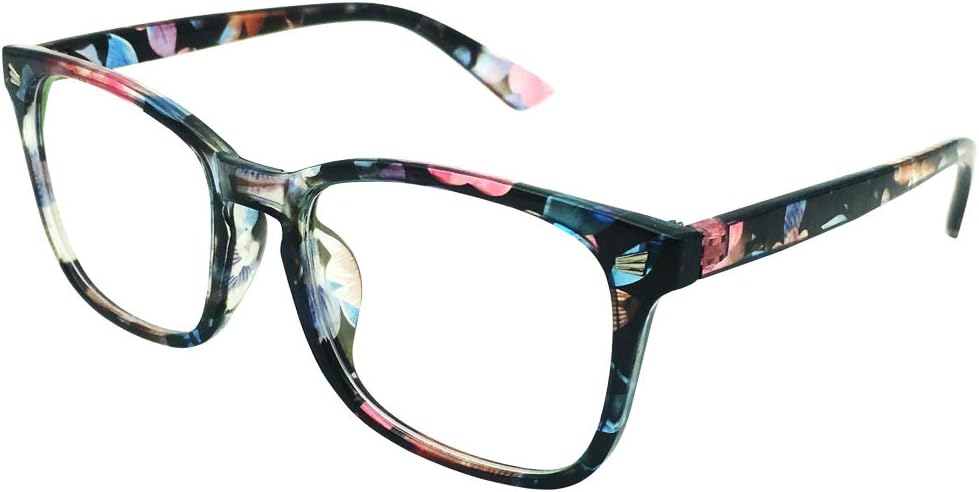 Oversize Reading Glasses Everyday Use Womens +1.50 Floral Frame Readers Eyewear