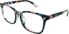 Oversize Style +1.50 Bifocal Reading Glasses Mens Womens Floral Frame Readers Eyeglasses Eyewear