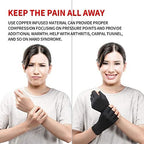 Copper Compression Arthritis Gloves, Best Copper Infused Glove for Women and Men, Fingerless Arthritis Gloves, Pain Relief and Healing for Arthritis, Carpal Tunnel, 1 Pair