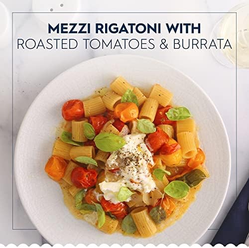 Barilla Mezzi Rigatoni Pasta, 16 oz. Box (Pack of 12) - Non-GMO Pasta Made with Durum Wheat Semolina - Kosher Certified Pasta
