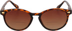 Mass Vision Polarized Bifocal Sunglasses 'The Brilliance' Round Frame Unisex Sun Readers - Spring Hinges & UV400 Protection