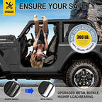 moveland 4 Pack Roll Bar Grab Handles, Paracord Grip Handles for 1955-2023 Jeep Wrangler JL, JK, TJ, YJ & Jeep Gladiator Accessories - Upgrade Metal Buckle, Strong & Durable