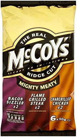 McCoy's Ridge Cut Meaty Chips 30g x 6 per pack