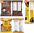 Dagaon Korean Japanese Snack Box - 20 Count. Assortment of Treats from Korea and Japan. Including Ramen, Biscuits, Cookies, Pies, Crackers, Chips, Candies. Dagashi Collection Set.