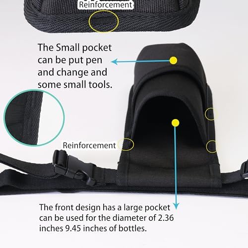 Tuhaoge Massage Bottle Bag Massage Oil Holster Lotion Holster Massage Therapist Massage Oil Holster Massage Lotion (TH-XJ1kd-Black)