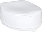 Homecraft Savanah Raised Toilet Seat with Lid, 6" Elevated Seat for Seniors, Universal Fit for Most Standard Toilets, Portable & Tool-Free, Seat Riser, Ergonomic Design, White
