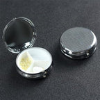 Pill Box Paris Eiffel Tower Round Pill Case for Purse Pocket 3 Compartment Medicine Pill Organizer Small Metal Pill Container Holder Portable Travel Pillbox to Hold Vitamins Fish Oil Supplements