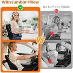 CloudBliss Ergonomic Lumbar Support Pillow – Memory Foam for Lower Back Pain Relief, Adjustable Straps & Mesh Cover for Office, Gaming, Car Seat & Home Essentials (Black)