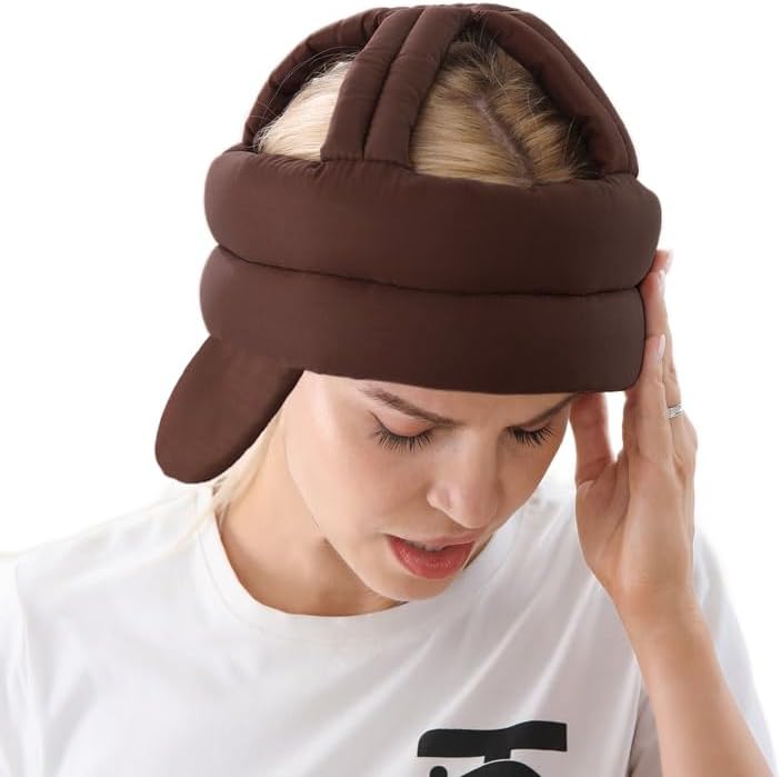 Elderly Protective Hat Thick Soft Helmet Seniors Anti-Fall Head Protection Hat Adjustable Safety Helmet Bump Cap for Old Man Surgery Recovery Head Injury Stroke Patient