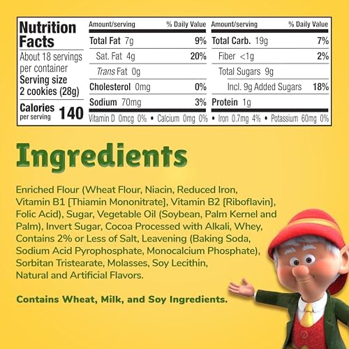 Keebler Fudge Stripes Original Cookies Family Size 17.3 Ounce