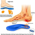 Strong High Arch Support Metatarsal Pad Orthotics for Morton's Neuroma,Ball of Foot Pain, Metatarsalgia Plantar Fasciitis Inserts with Poron Heel Cushion