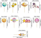 Ercadio 36 Pack Space Astronaut Cupcake Toppers Space Girl Moon Rocket Planet Cupcake Toppers Earth Planet Cupcake Picks Space Theme Gender Reveal Birthday Shower Party Supplies