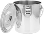 Healeved Stainless Steel Bar Bucket Dog Water Pail Stainless Steel Bucket with Lid Beverage Tub Ice Iron Camping Compost Kitchen Compost Bin Flour Tinplate